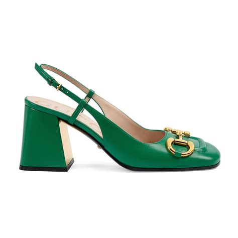 green gucci slingback|gucci slingback shoes.